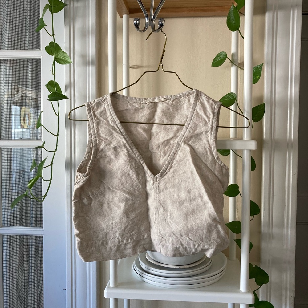 Elizabeth Suzann Polly Crop in Flax